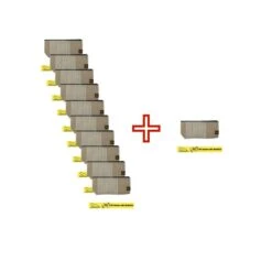 [Paket] 10 + 1 0220/3g Überzug Jute