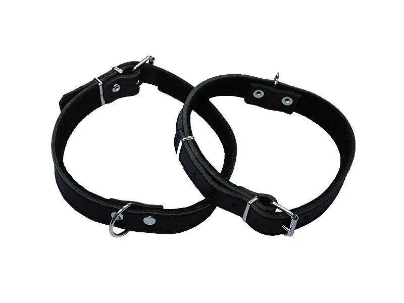 Lederhalsband Schwarz 2 Lederhalsband Schwarz – Bild 2