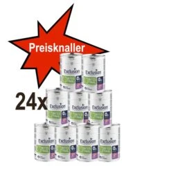 [Paket] 24x Exclusion Schwein & Reis Puppy Intestinal 400g