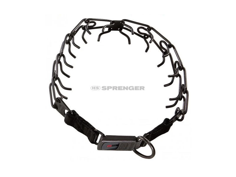 ULTRA-PLUS Dressurhalskette Mit Centerplatte Und ClicLock - Edelstahl Rostfrei Schwarz, 3,2 Mm, 52 Cm 1 ULTRA-PLUS Dressurhalskette Mit Centerplatte Und ClicLock - Edelstahl Rostfrei Schwarz, 3,2 Mm, 52 Cm