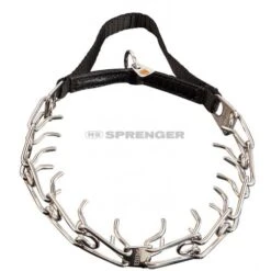 ULTRA-PLUS Dressurhalskette Mit Centerplatte Und Handschlaufe, 3,2 Mm, 54 Cm