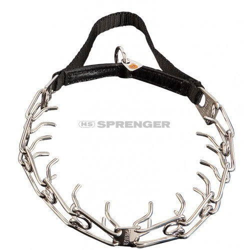 ULTRA-PLUS Dressurhalskette Mit Centerplatte Und Handschlaufe, 3,2 Mm, 54 Cm 1 ULTRA-PLUS Dressurhalskette Mit Centerplatte Und Handschlaufe, 3,2 Mm, 54 Cm