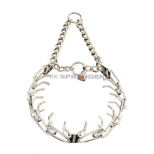 ULTRA-PLUS Dressurhalskette Mit Centerplatte Und Durchzugskette - Edelstahl Rostfrei, 4 Mm, 63 Cm 1 ULTRA-PLUS Dressurhalskette Mit Centerplatte Und Durchzugskette - Edelstahl Rostfrei, 4 Mm, 63 Cm