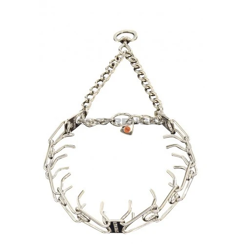 ULTRA-PLUS Dressurhalskette Mit Centerplatte Und Durchzugskette - Edelstahl Rostfrei, 2,25 Mm, 41 Cm 1 ULTRA-PLUS Dressurhalskette Mit Centerplatte Und Durchzugskette - Edelstahl Rostfrei, 2,25 Mm, 41 Cm