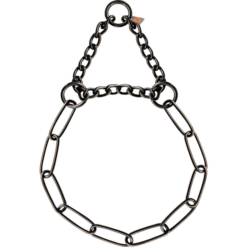 Halskette Mit Zugbegrenzung - Edelstahl Rostfrei Schwarz, 3,0 Mm, 46 Cm