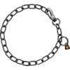 Halskette, Verstellbar - Mit SPRENGER-Haken - Edelstahl Rostfrei Schwarz 3,0mm