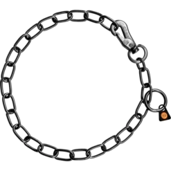 Halskette, Verstellbar - Mit SPRENGER-Haken - Edelstahl Rostfrei Schwarz 3,0mm