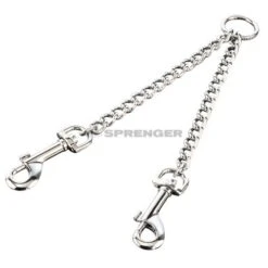 Koppelkette Mit Karabinerhaken - Stahl Verchromt, 3,0 Mm, 56 Cm