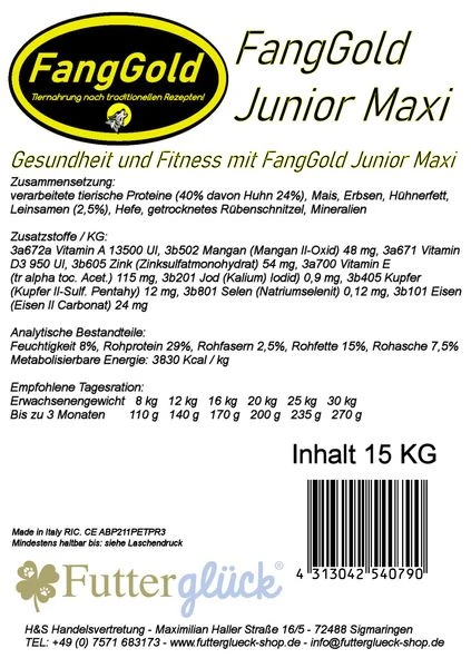 FangGold Junior Maxi 15 Kg 3 FangGold Junior Maxi 15 Kg – Bild 3