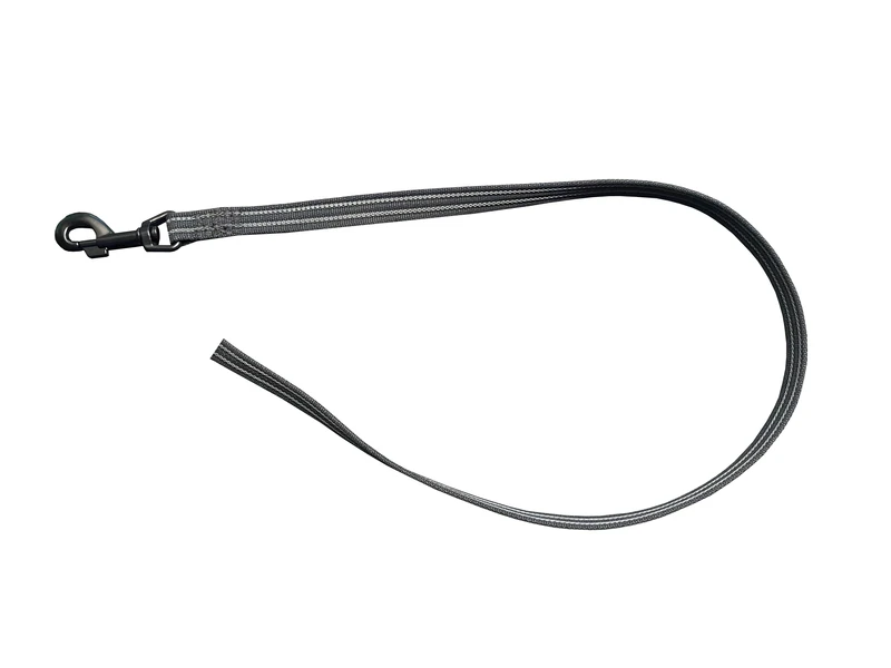 Doppelte Gummierte Leine Schwarz 20 Mm Mit Schwarzem Karabiner 1 Doppelte Gummierte Leine Schwarz 20 Mm Mit Schwarzem Karabiner