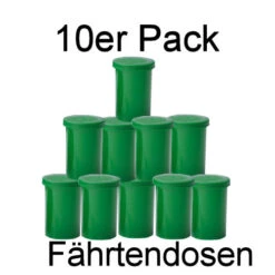 Fährtenfilmdosen 10er Pack Grün