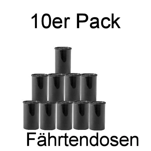 Fährtenfilmdosen 10er Pack Schwarz 1 Fährtenfilmdosen 10er Pack Schwarz