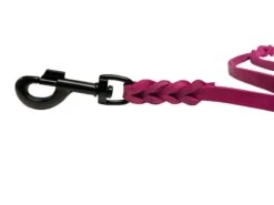 Deutsche Fettlederleine 12 Mm Pink Mit Schwarzem Edelstahlkarabiner 6 Deutsche Fettlederleine 12 Mm Pink Mit Schwarzem Edelstahlkarabiner -Geschäft Für Trainingsausrüstung Für Haustiere HS 53 2