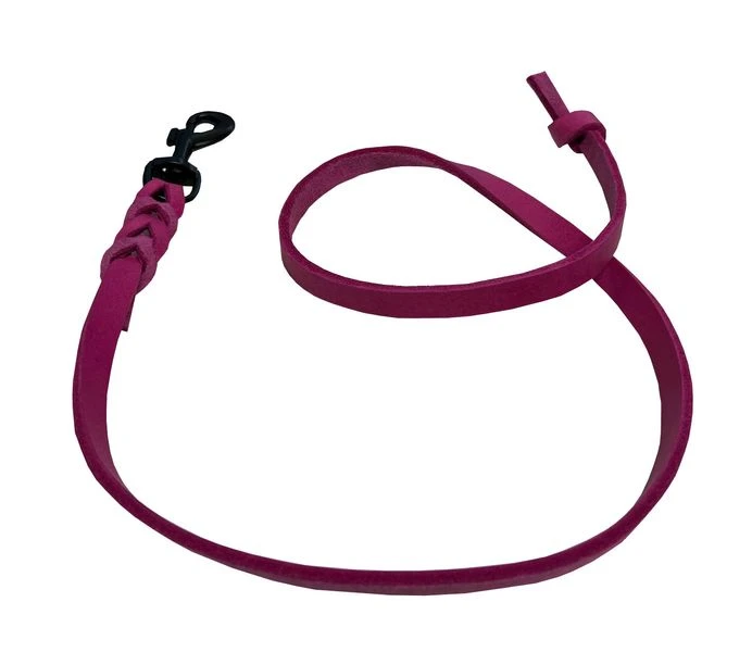 Deutsche Fettlederleine 12 Mm Pink Mit Schwarzem Edelstahlkarabiner 1 Deutsche Fettlederleine 12 Mm Pink Mit Schwarzem Edelstahlkarabiner