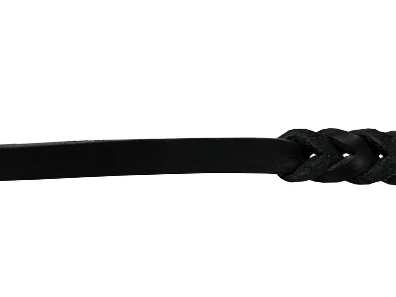 Deutsche Fettlederleine 16 Mm Schwarz Mit Messingkarabiner 2 Deutsche Fettlederleine 16 Mm Schwarz Mit Messingkarabiner – Bild 2