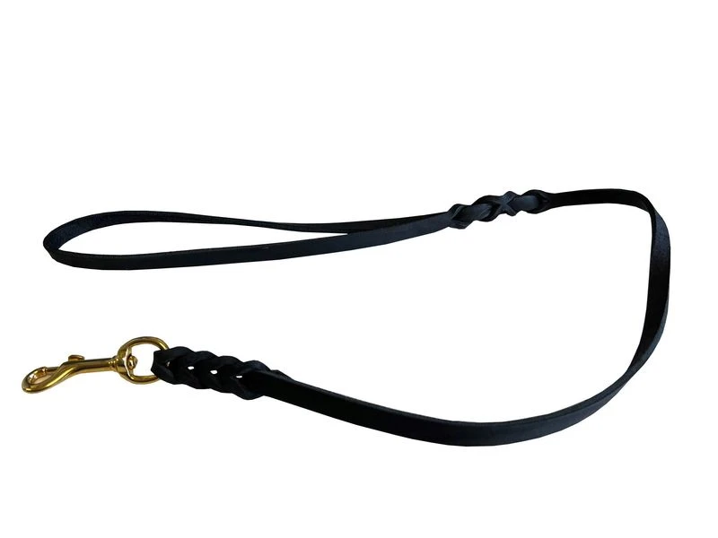 Deutsche Fettlederleine 12 Mm Schwarz Mit Messingkarabiner 1 Deutsche Fettlederleine 12 Mm Schwarz Mit Messingkarabiner