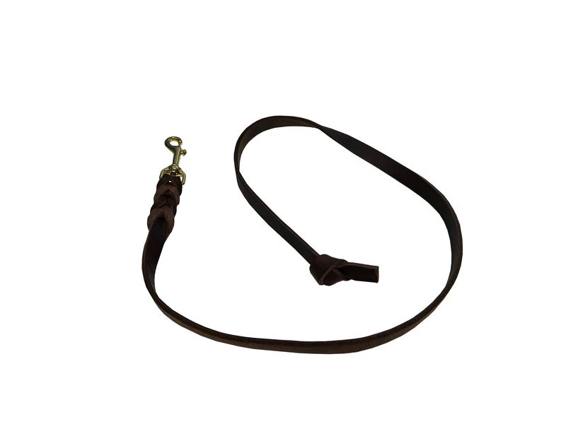 Deutsche Fettlederleine 16 Mm Braun Mit Messingkarabiner 1 Deutsche Fettlederleine 16 Mm Braun Mit Messingkarabiner