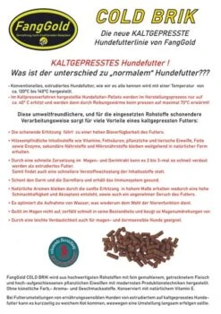 FangGold Cold Brik Sport Aktiv 15 Kg 7 FangGold Cold Brik Sport Aktiv 15 Kg -Geschäft Für Trainingsausrüstung Für Haustiere Info Cold Brik Kaltgepresst A4 1