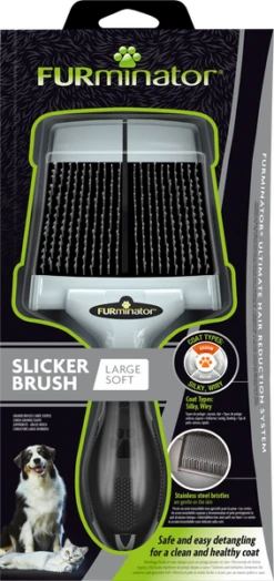 FURminator® Zupfbürste Mit Weichen Borsten Für Hunde Großer Rassen