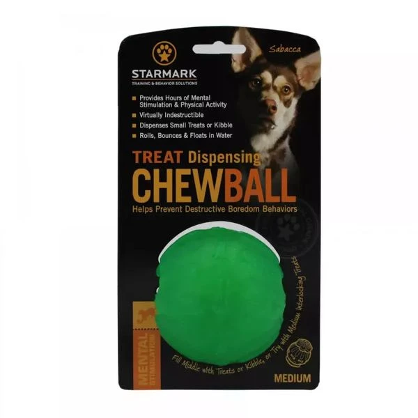 Starmark Treat Dispending Chew Ball Klein 2 Starmark Treat Dispending Chew Ball Klein – Bild 2